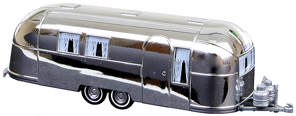 Busch 44982 HO Scale 1958 Airstream Aluminum Camping Trailer