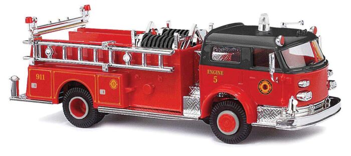 Busch 46018 HO Scale 1968 LaFrance Hard Top Pumper Fire Truck Engine #5
