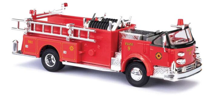 Busch 46030 HO Scale 1968 LaFrance Pumper Open Top Fire Truck Engine #9
