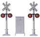 Busch 5934 HO Scale Crossing Signals Crossbucks with Flashing Lights and Control Unit