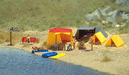 Busch 6026 HO Scale Camping Site Scene