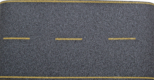 Busch 6036 HO Scale Flex 2 Lane Road with Yellow Markings 1 Meters