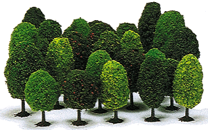 Busch 6487 Assorted Deciduous Trees 25 Pack