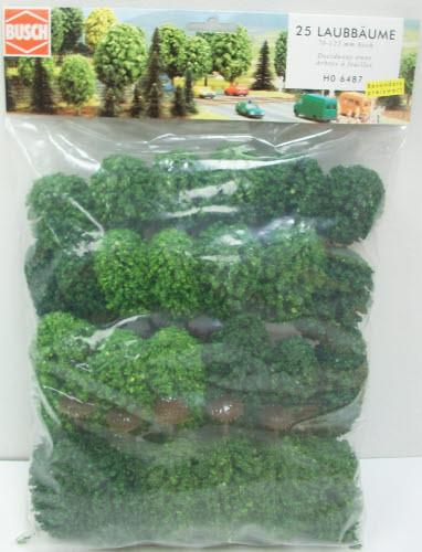 Busch 6487 Assorted Deciduous Trees 25 Pack