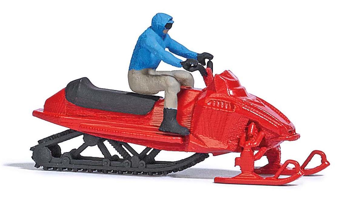 Busch 7818 HO Scale Snowmobile with Figure — White Rose Hobbies