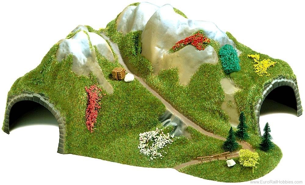 Busch 8004 N Scale Curved Tunnel for 2 Tracks