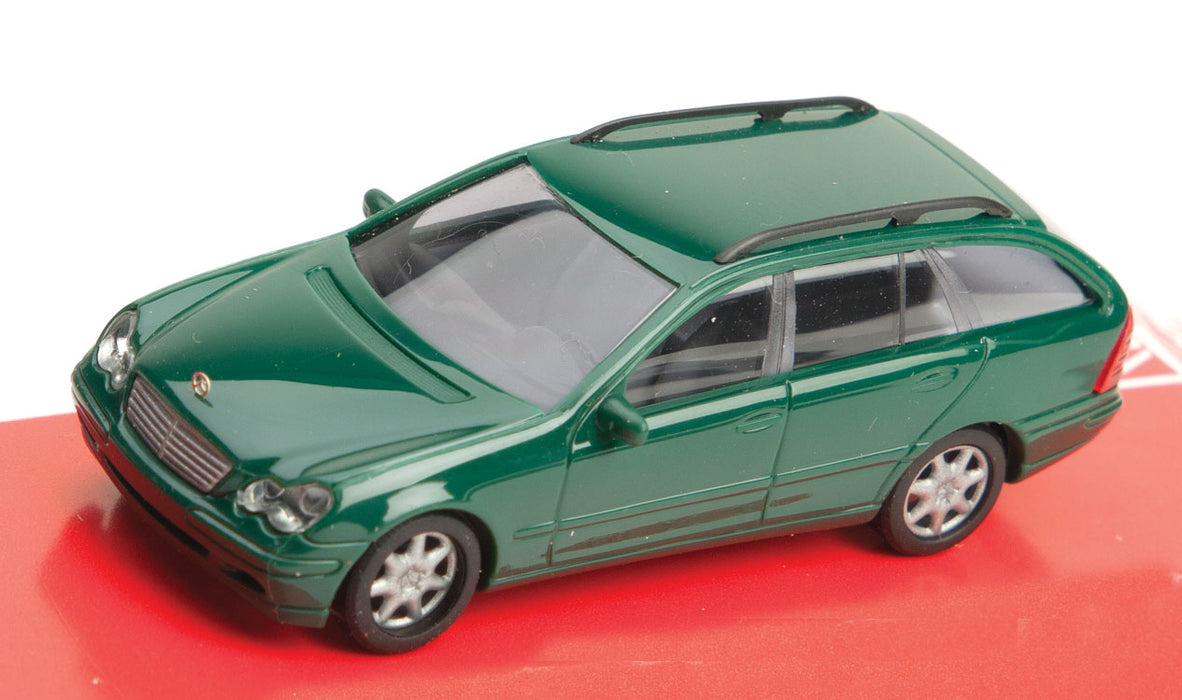 Busch 89137 HO Scale (1:87) Dark Green Mercedes-Benz C-Class Wagon