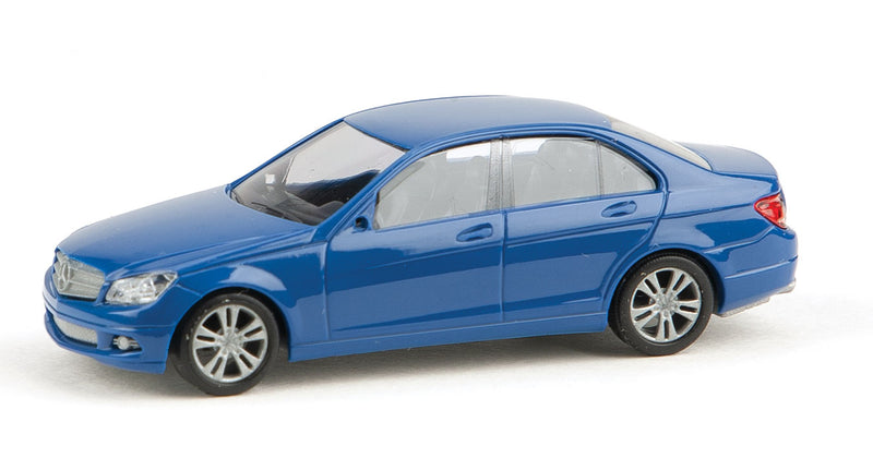 Busch 89139 HO Scale Blue Mercedes-Benz C-Class Sedan