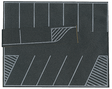 Busch 9713 HO Scale Self Adhesive Flexible Paved Parking Lot