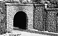 Woodland Scenics C1155 N Scale Single Track Tunnel Portal - Random Stone (2-Pack)