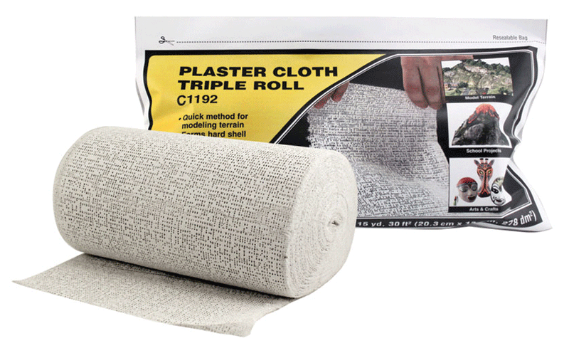 Woodland Scenics C1192 Plaster Cloth, Triple Roll 8" x 45"