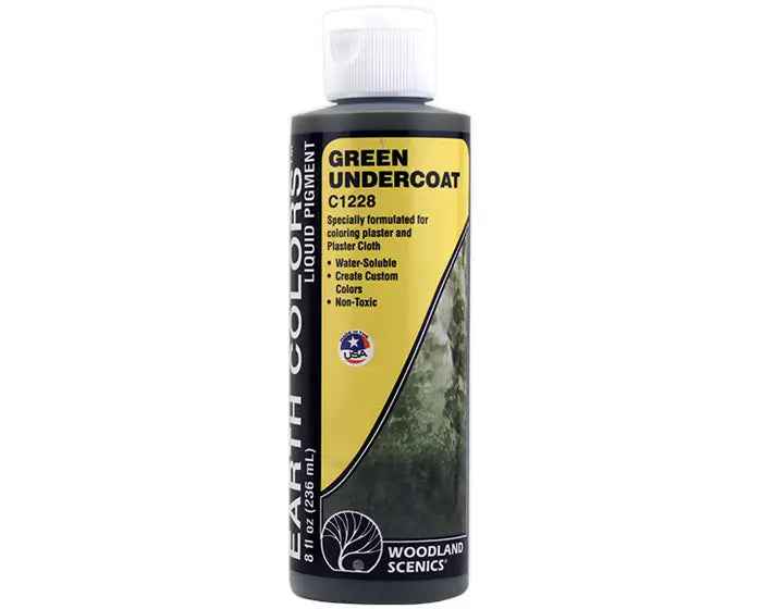 Woodland Scenics C1228 Earth Color Undercoat - Green(8 oz.)
