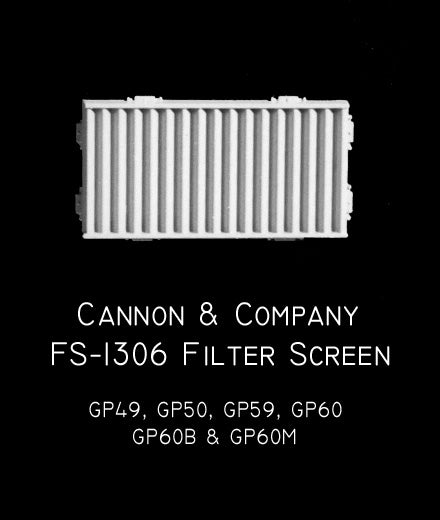Cannon & Company 1306 HO Scale Inertial Filler Screens