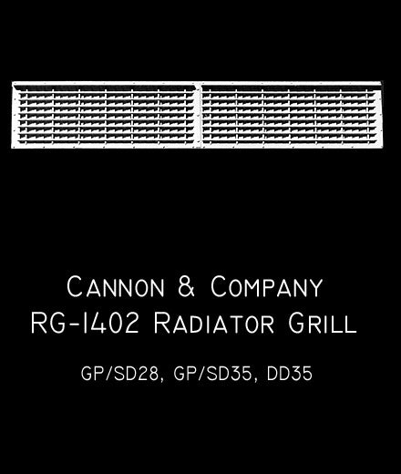 Cannon & Company 1402 HO Scale Radiator Grilles & Shutters For 35 Line Diesels (4-Pack)