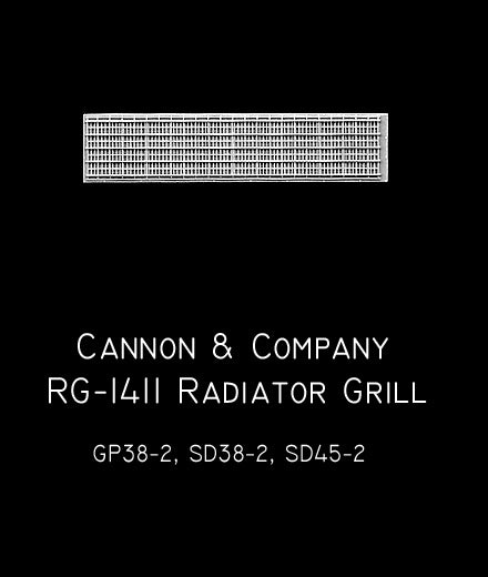 Cannon & Company 1411 HO Scale Wire Grilles EMD SD45-2