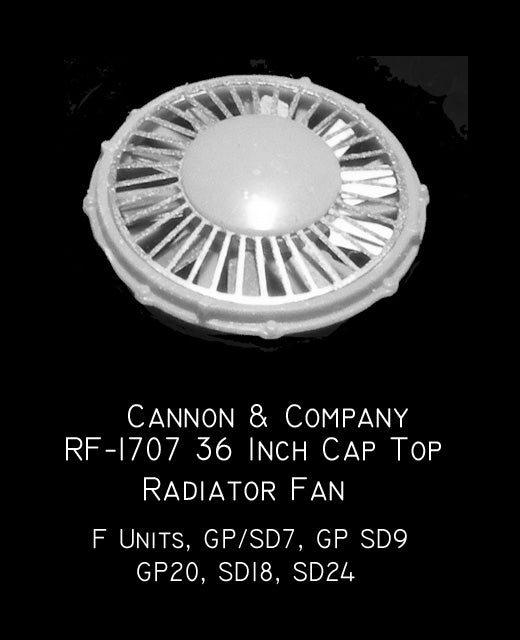 Cannon & Company 1707 HO Scale 36 Radiator Fan For First Generation EMD Diesels (4-Pack)