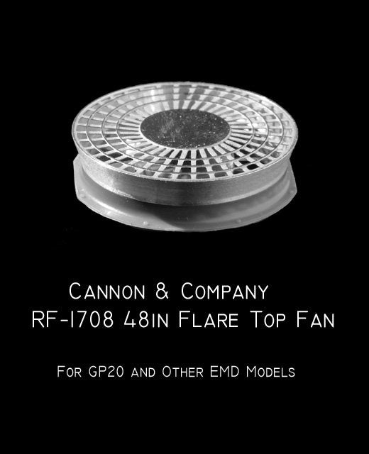 Cannon & Company 1708 HO Scale Flare Top Radiator Fan For GP20 & Other EMD Units