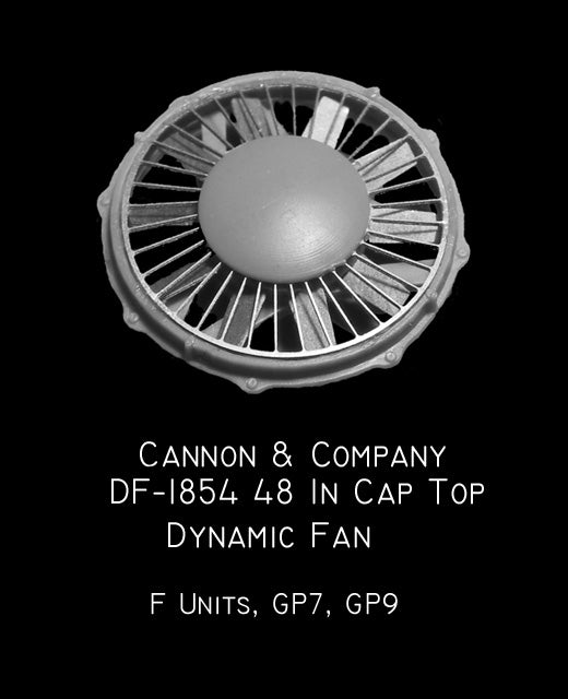 Cannon & Company 1854 HO Scale 48 Cap-Top Dynamic Brake Fan First Generation EMD Diesels (2-Pack)