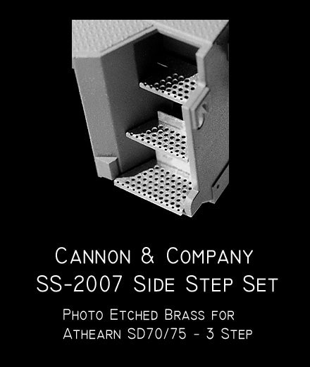 Cannon & Company 2007 HO Scale Photo-Etched Brass Engine Step Set For Athearn SD70 with 3 Steps