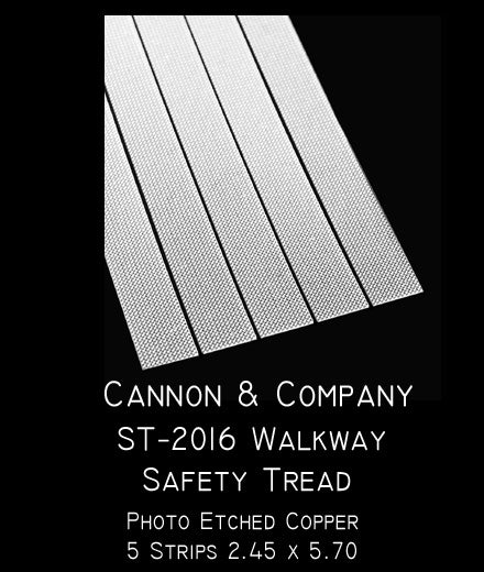 Cannon & Company 2016 HO Scale Walkway Safety Tread Strips .245 x 5.46 (5-Pack)