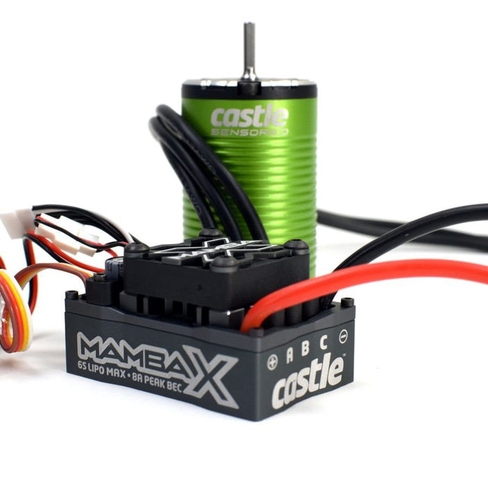 Castle Creations 010-0155-12 Mamba X SCT 25.2V Water Proof ESC with 3200kV Motor