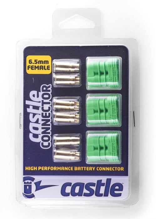 Castle Creations 11-0069-00 CC 6.5mm Polarized Bullet 3 Female Connectors