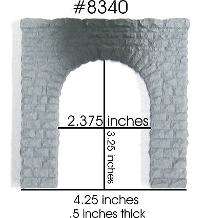 Chooch 8340 HO Scale Single Cut Stone Tunnel Portal
