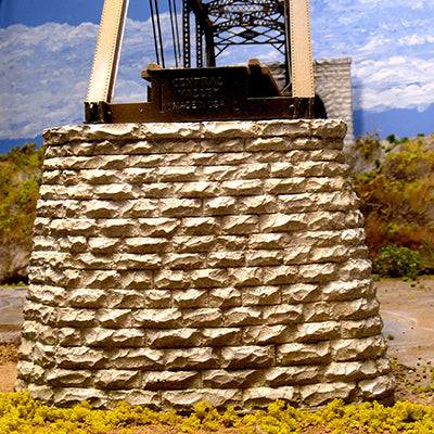 Chooch 8430 HO Scale Single Cut Stone Bridge Pier with Pointed End