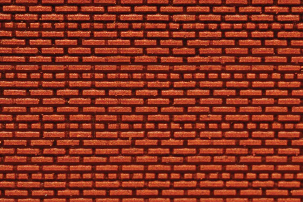 Chooch 8621 HO or N Flexible Dark Red Small Brick Wall Sheet 2 Pack