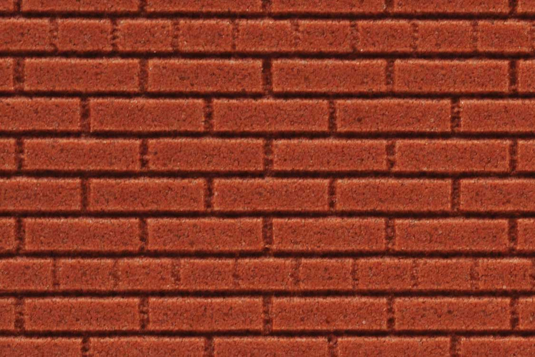 Chooch 8625 HO S or O Flexible Dark Red Large Brick Wall Sheet 2 Pack