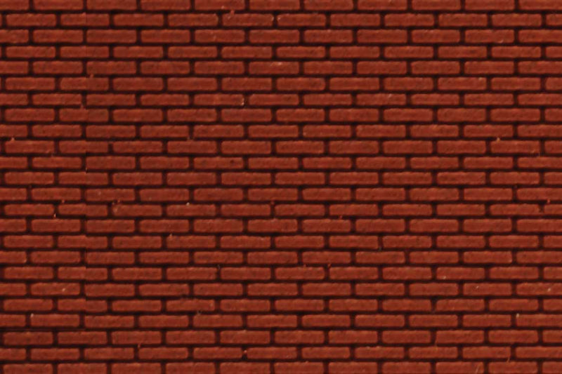 Chooch 8667 HO or N Flexible Dark Red Small Brick Pavers Sheet 2 Pack