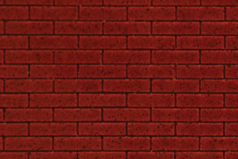 Chooch 8671 HO S or O Flexible Dark Red Large Brick Pavers Sheet 2 Pack