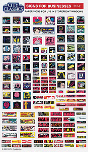 City Classics 501-2 HO Scale Business Signs