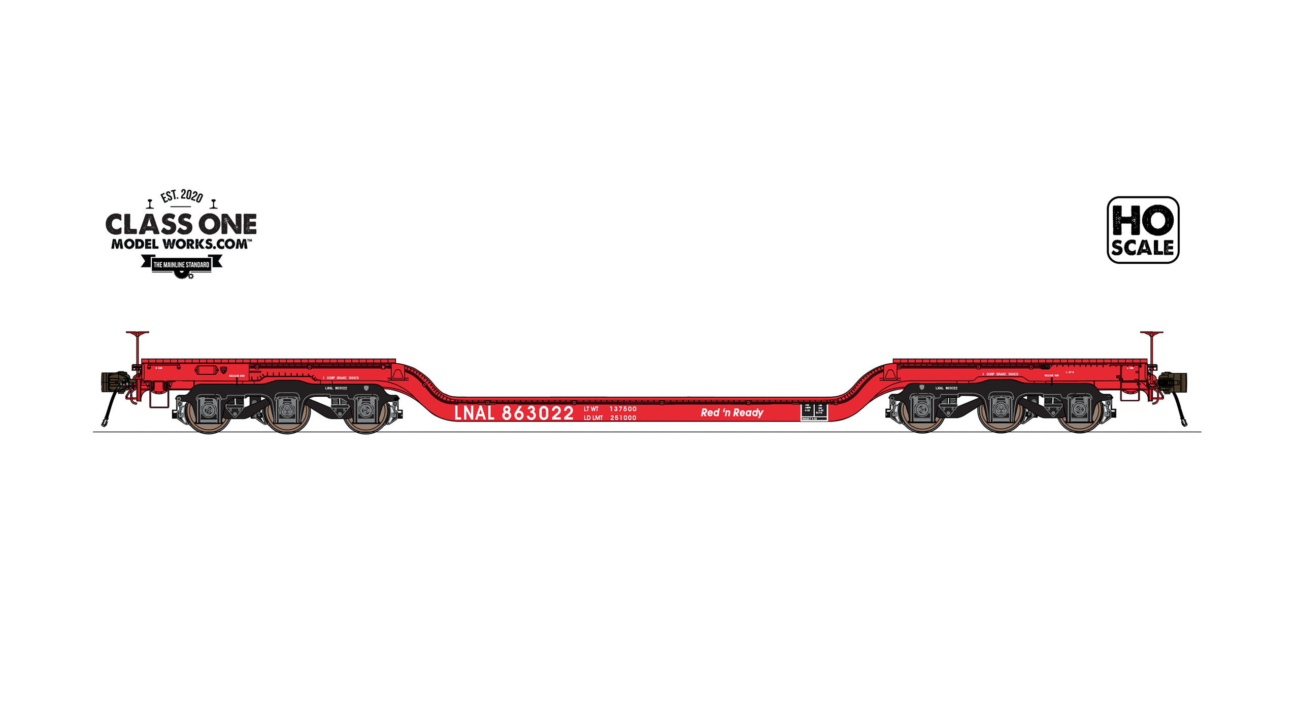 Class One Model Works FC00211 HO Scale GSC Heavy Duty Flatcar 