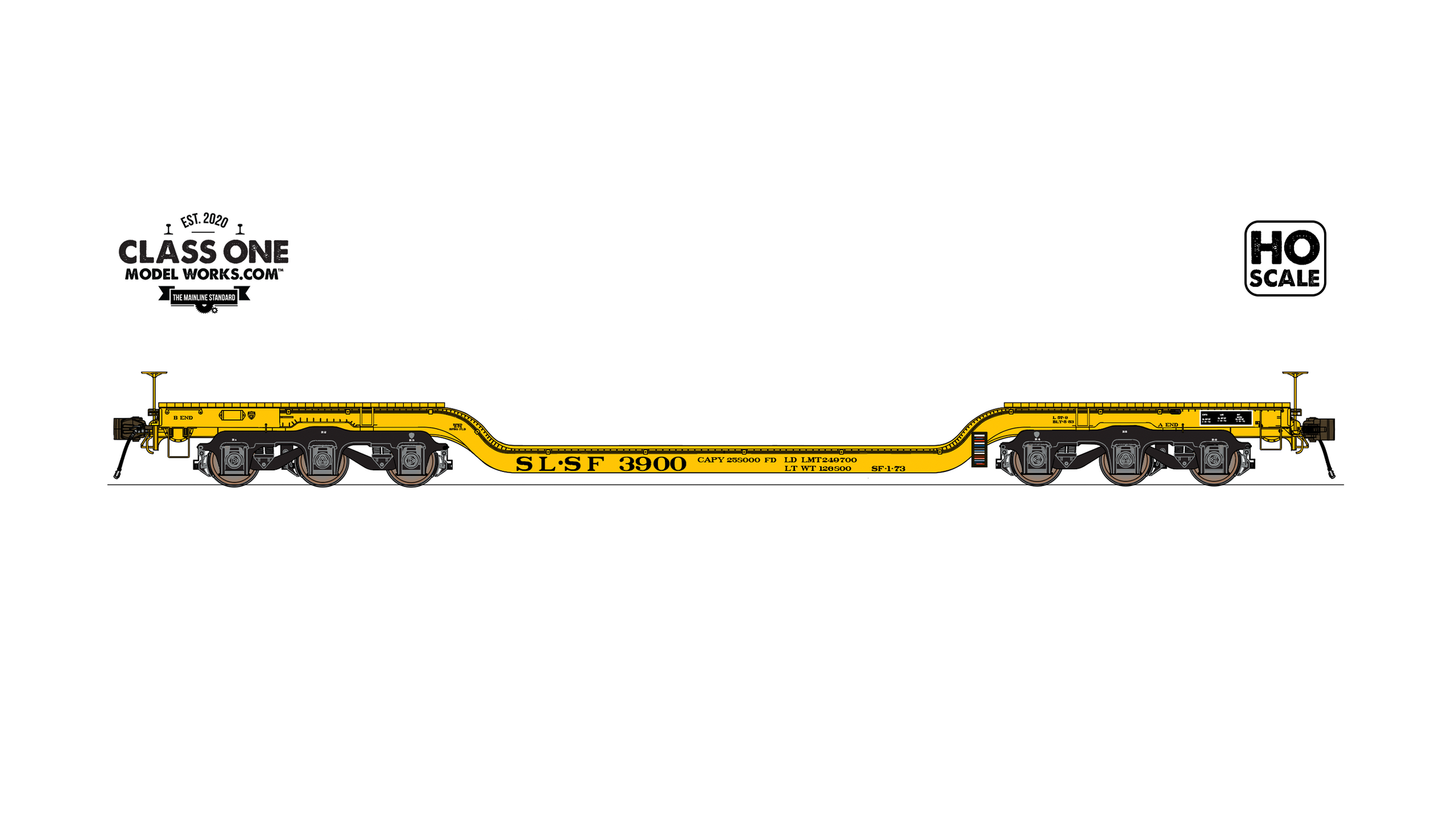 Class One Model Works FC00215 HO Scale GSC Heavy Duty Flatcar 