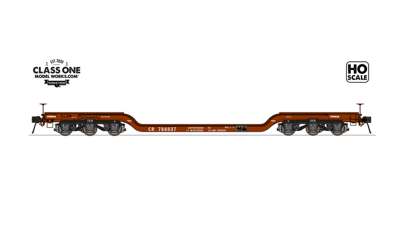 Class One Model Works HO Scale GSC Heavy Duty Flatcar Conrail CR (Choose Options)