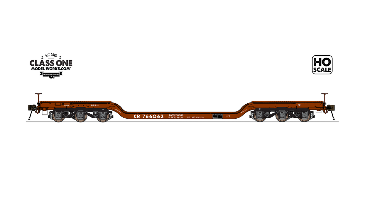 Class One Model Works HO Scale GSC Heavy Duty Flatcar Conrail CR (Choose Options)