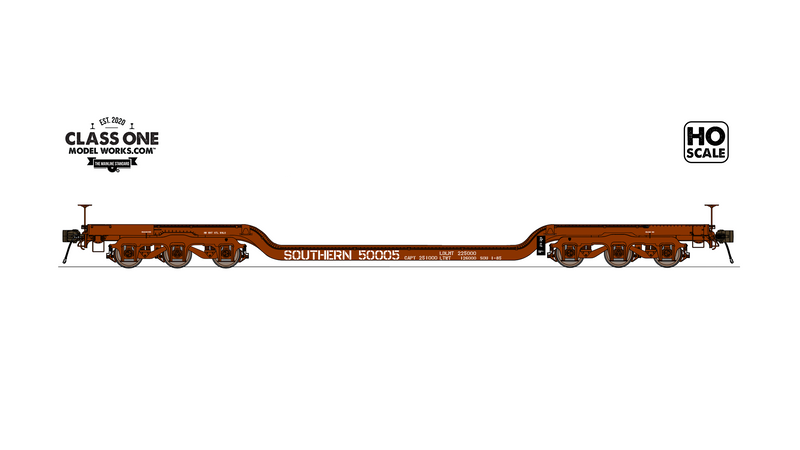 Class One Model Works HO Scale GSC Heavy Duty Flatcar Southern (Choose Options)