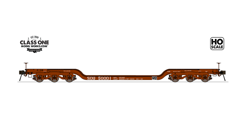 Class One Model Works HO Scale GSC Heavy Duty Flatcar Southern (Choose Options)