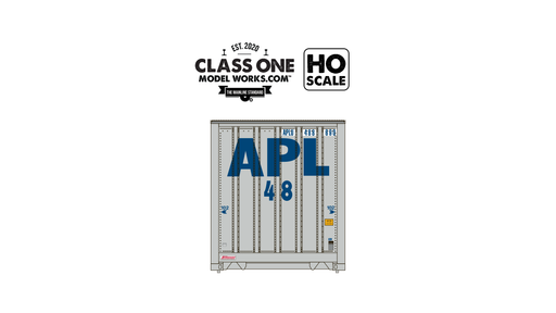 Class One Model Works HO Scale Monon 48' Container American President Lines APLU 488231/488690 2Pack