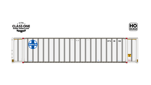 Class One Model Works HO Scale Monon 48' Container Santa Fe SFTU 283969 / 284013 2-Pack #2