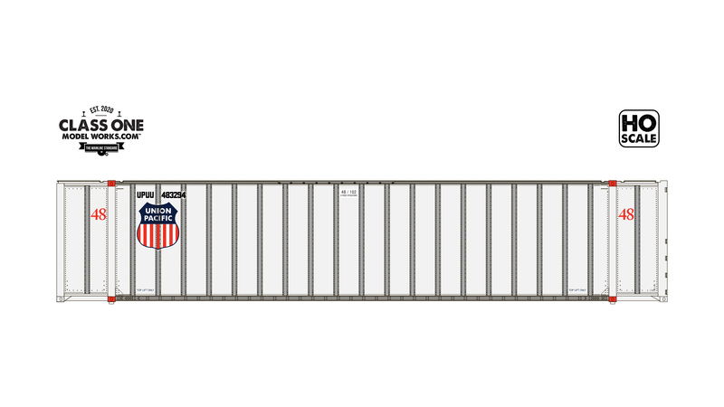Class One Model Works HO Scale Monon 48' Exterior Post Container Union Pacific UPUU Single