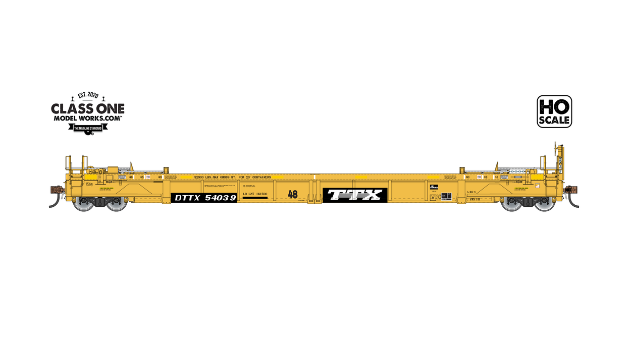 Class One Model Works HO Scale TWF10 Intermediate Paint TTX DTTX
