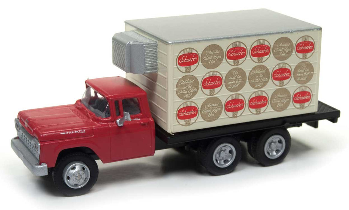Classic Metal Works 30496 HO Scale 60 Ford F-100 Refrigerated Truck Schaefer Beer