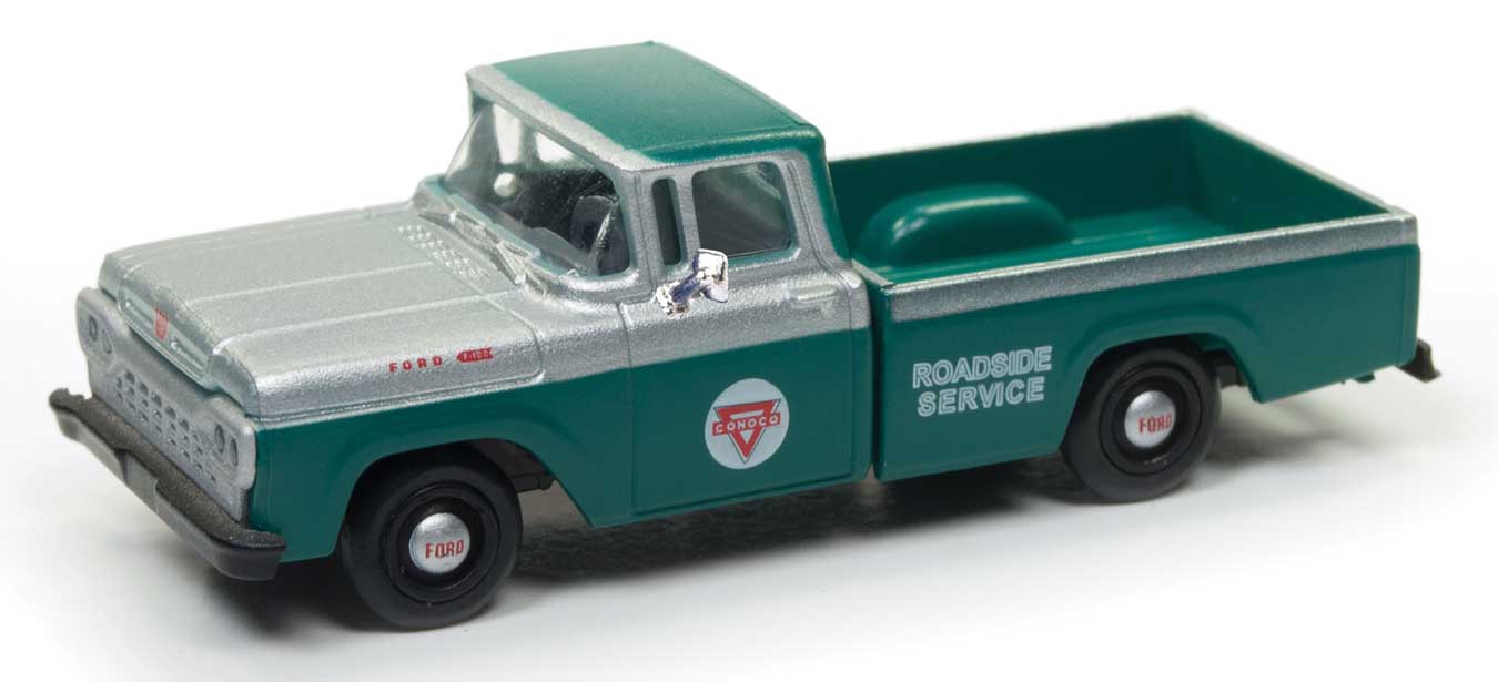 Classic Metal Works 30498 HO Scale 60's Ford F-100 Pickup Truck Conoco Service