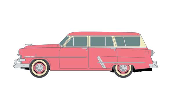 Classic Metal Works 30582 HO Scale 1953 Ford Station Wagon Flamingo Red