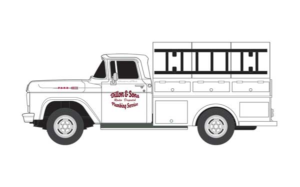 Classic Metal Works 30584 HO Scale (1:87) 1960 Ford 1960 F-250 Utility Truck Dillon and Sons Plumbin