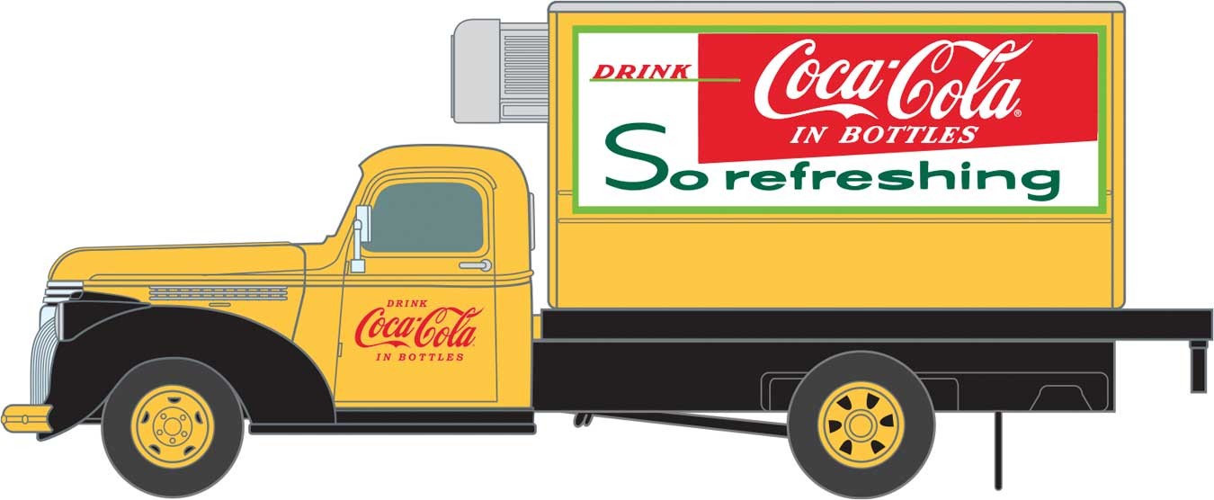 Classic Metal Works 30596 HO Scale (1:87) 1940's Chevy Reefer Delivery Truck Coca-Cola