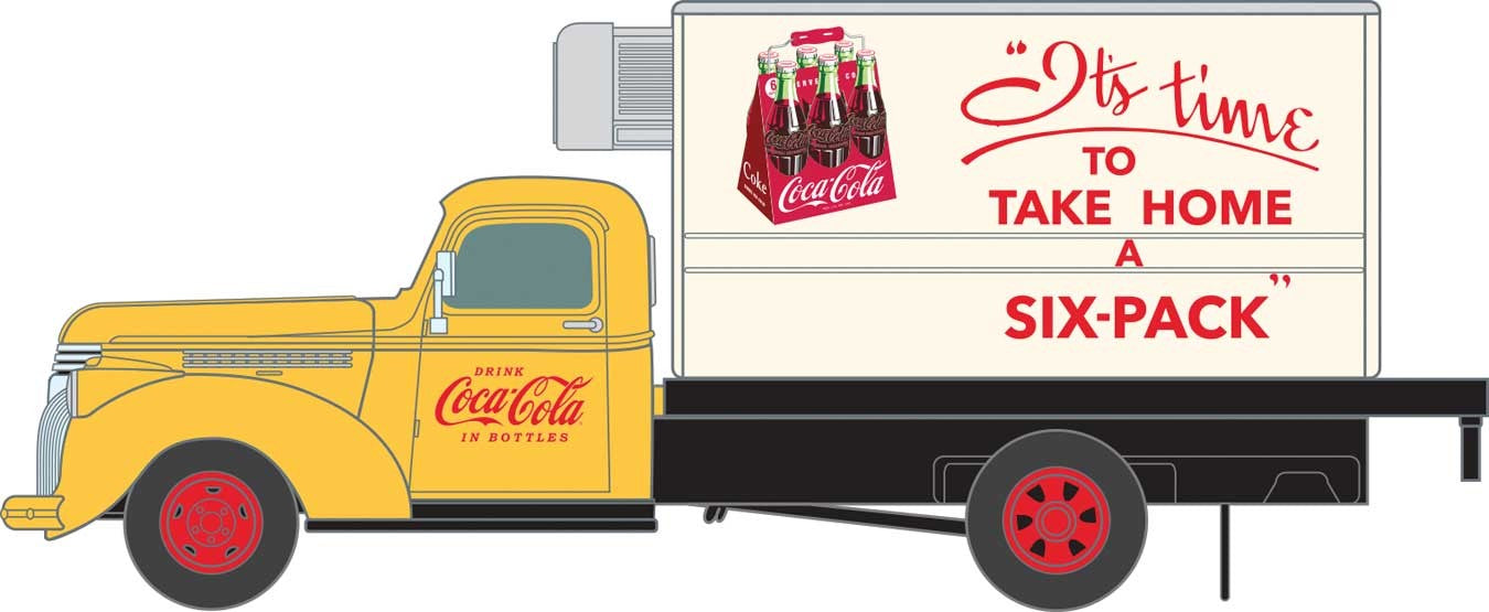 Classic Metal Works 30597 HO Scale (1:87) 1940's Chevy Reefer Delivery Truck Coca-Cola