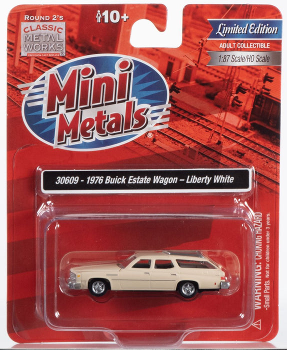 Classic Metal Works 30609 HO Scale 1976 Buick Estate Station Wagon Liberty White